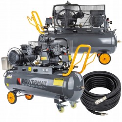 POWERMAT KOMPRESOR OLEJOWY 4KM 100L 650L/MIN 8BAR +WĄŻ 15M PM-KO-100T-400V