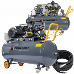 POWERMAT KOMPRESOR OLEJOWY 4KM 200L 650L/MIN 8BAR +WĄŻ 15M PM-KO-200T-400V