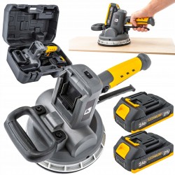POWERMAT PRZYSSAWKA WIBRACYJNA DO PŁYTEK +2x 2Ah AKUMULATOR 21V WALIZKA