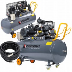 POWERMAT KOMPRESOR OLEJOWY 4KM 200L 650L/MIN 8BAR +WĄŻ 15M PM-KO-200T-400V