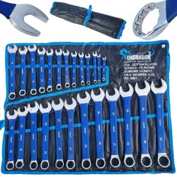 KLUCZE PŁASKO OCZKOWE 6-32mm 25el KLUCZE PŁASKIE GUMOWA RĘKOJEŚĆ OD9061