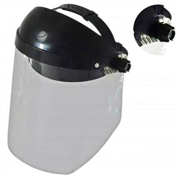 DEDRA OSŁONA TWARZY Z POLIWĘGLANU Z DASZKIEM PRZYŁBICA PCV DŁ 24CM BHST04 DEDRA OSŁONA TWARZY Z POLIWĘGLANU Z DASZKIEM PRZYŁBICA PCV DŁ 24CM BHST04