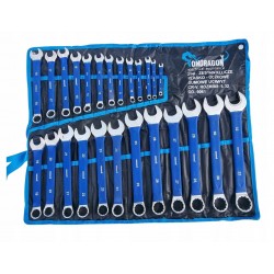KLUCZE PŁASKO OCZKOWE 6-32mm 25el KLUCZE PŁASKIE GUMOWA RĘKOJEŚĆ OD9061
