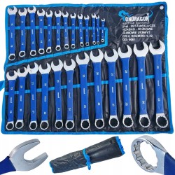 KLUCZE PŁASKO OCZKOWE 6-32mm 25el KLUCZE PŁASKIE GUMOWA RĘKOJEŚĆ OD9061