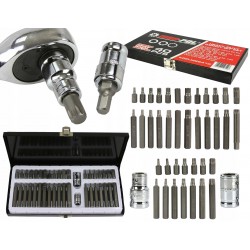 ZESTAW BITÓW KLUCZE IMBUS TORX SPLINE 40 SZTUK KASETA METAL TWARDE M66410