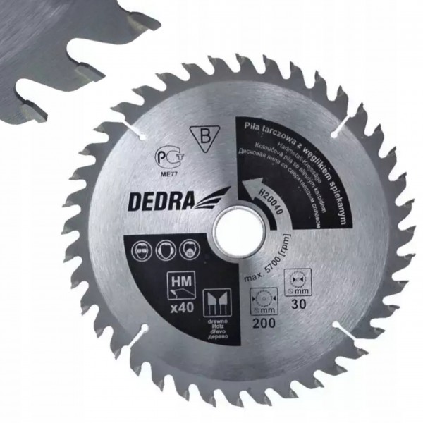 DEDRA TARCZA PIŁA TARCZOWA Z WĘGLIKIEM DO CIĘCIA DREWNA 250x60x30mm H25060