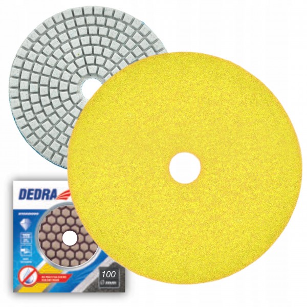 DEDRA ELASTYCZNY DIAMENTOWY DYSK POLERSKI H10H0100 GR.0100 100mm NA SUCHO