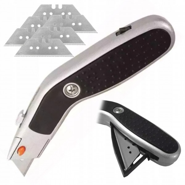 DEDRA NÓŻ Z 6 OSTRZAMI TRAPEZOWY OBUDOWA METAL+GUMA M9019 DEDRA NÓŻ Z 6 OSTRZAMI TRAPEZOWY OBUDOWA METAL+GUMA M9019