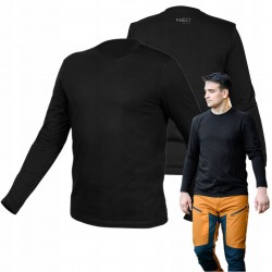 NEO KOSZULKA DŁUGI RĘKAW CZARNA BAWEŁNIANA Longsleeve CE 81-691 ROZMIAR L
