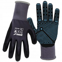 DEDRA RĘKAWICE OCHRONNE NAKRAPIANE NITRILE PRO COMFORT BH1015R ROZMIAR 10