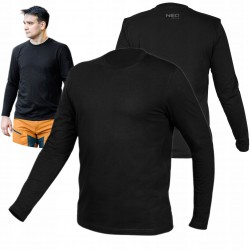 NEO KOSZULKA DŁUGI RĘKAW CZARNA BAWEŁNIANA Longsleeve CE 81-691 ROZMIAR S