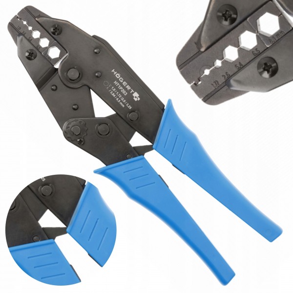 HOEGERT SZCZYPCE DO ZACISKANIA KOŃCÓWEK TYPU KOAX 1,0~4,5 mm2 HT1P203 HOEGERT SZCZYPCE DO ZACISKANIA KOŃCÓWEK TYPU KOAX 1,0~4,5 mm2 HT1P203