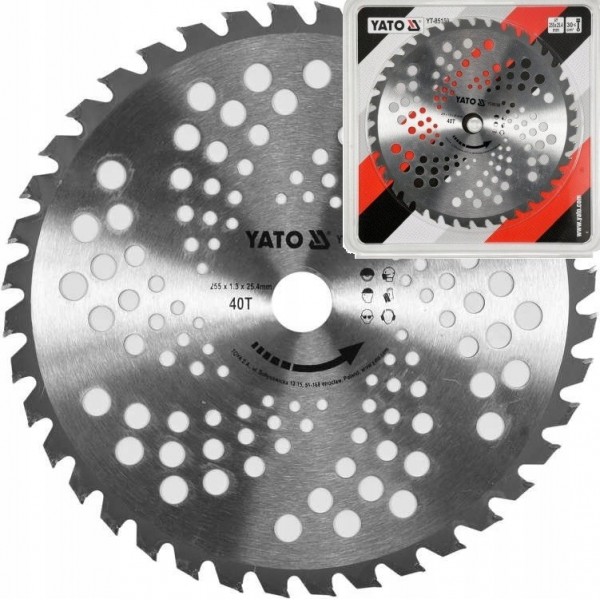 YATO TARCZA DO KOSY SPALINOWEJ DO CIĘCIA CHWASTÓW 255MM WIDIOWA YT-85150