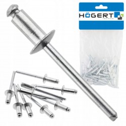 HOEGERT ZESTAW NITY 4,8×8mm 50 SZTUK ALUMINIUM-STAL HT2C167