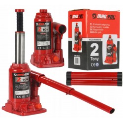 PODNOŚNIK HYDRAULICZNY SŁUPKOWY 2T BUTELKOWY LEWAREK DŹWIGNIK 2000KG 80310