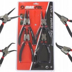 ZESTAW SZCZYPCE DO PIERŚCIENI SEGERA 7'' 180MM 4 ELEMENTY PROSTE M50060