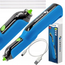 HOEGERT PISTOLET DO KLEJU 4V BEZPRZEWODOWY 7 MM USB-C HT2C102