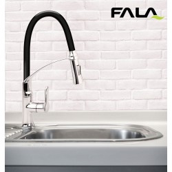 FALA BATERIA ZLEWOZMYWAKOWA Z ELASTYCZNĄ WYLEWKĄ FLEXIBLE 2-BLACK 75675