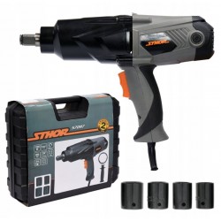 STHOR KLUCZ UDAROWY ELEKTRYCZNY 3/4 800Nm 1100W +NASADKI WALIZKA 57097