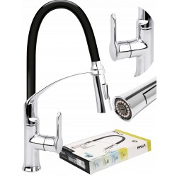 FALA BATERIA ZLEWOZMYWAKOWA Z ELASTYCZNĄ WYLEWKĄ FLEXIBLE 2-BLACK 75675