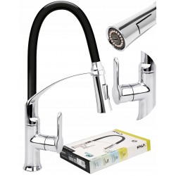 FALA BATERIA ZLEWOZMYWAKOWA Z ELASTYCZNĄ WYLEWKĄ FLEXIBLE 2-BLACK 75675