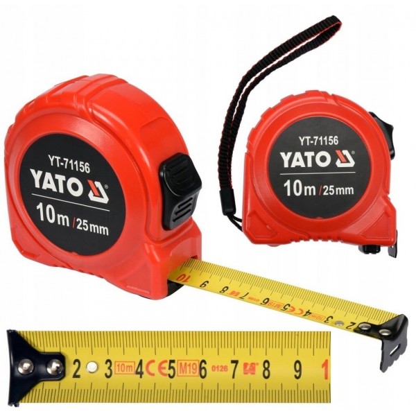 YATO METRÓWKA MIARKA METR ZWIJANY 10M DWIE BLOKADY KLIPS + SMYCZ YT-71156 YATO METRÓWKA MIARKA METR ZWIJANY 10M DWIE BLOKADY KLIPS + SMYCZ YT-71156