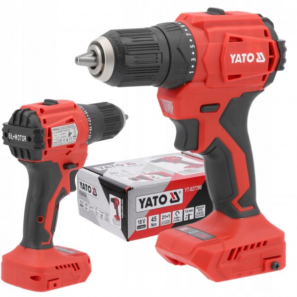 YATO WIERTARKA WKRĘTARKA AKUMULATOROWA BEZSZCZOTKOWA 18V 45NM YT-827790 YATO WIERTARKA WKRĘTARKA AKUMULATOROWA BEZSZCZOTKOWA 18V 45NM YT-827790