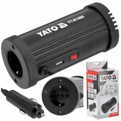 YATO SAMOCHODOWA PRZETWORNICA PRĄDU STAŁEGO NAPIĘCIA 12V/230V 150W ZASILACZ