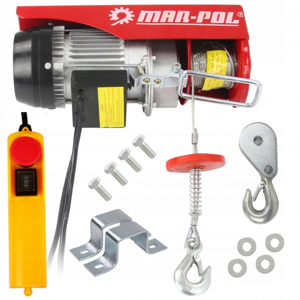 MAR-POL WYCIĄGARKA WCIĄGARKA ELEKTRYCZNA LINOWA YT-125/250 kg 500W M80788 MAR-POL WYCIĄGARKA WCIĄGARKA ELEKTRYCZNA LINOWA YT-125/250 kg 500W M80788