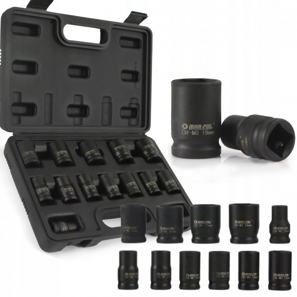 MAR-POL ZESTAW NASADKI UDAROWE 1/2" 13EL. 10-24MM KRÓTKIE WALIZKA M58257 MAR-POL ZESTAW NASADKI UDAROWE 1/2" 13EL. 10-24MM KRÓTKIE WALIZKA M58257
