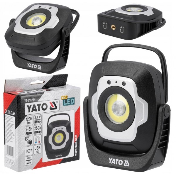 YATO REFLEKTOR PRZENOŚNY ROBOCZY AKUMULATOROWY LED 10W 1200LM CZUJNIK RUCHU YATO REFLEKTOR PRZENOŚNY ROBOCZY AKUMULATOROWY LED 10W 1200LM CZUJNIK RUCHU