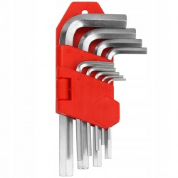 MAR-POL KLUCZE IMBUSOWE DWUSTRONNE 1.5-10mm 9 SZTUK "KRÓTKIE" CrV M66433