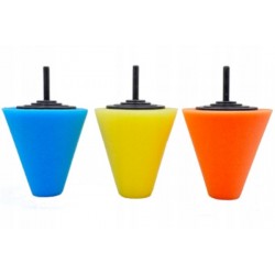 KRAFT&DELE GĄBKI POLERSKIE STOŻEK DO FELG 150MM ZESTAW 3 SZTUK KD1592