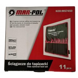 MAR-POL ZESTAW ŚCIĄGACZY DO TAPICERKI 11 ELEMENTÓW PŁACHTA ŁYŻKI M57450