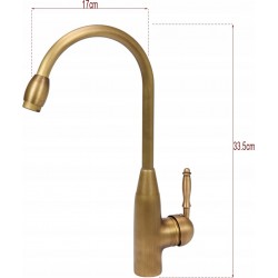 FALA BATERIA KUCHENNA STOJĄCA RETRO MOSIĄDZ BRONZE 1 KRAN CERAMICZNA 75830