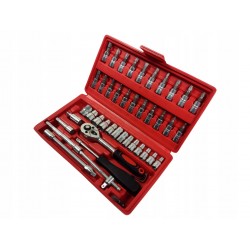 ZESTAW KLUCZY NASADOWYCH BITY ELEMENTÓW KLUCZE NASADOWE TORX 46el SK-046-01