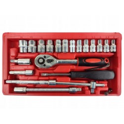 ZESTAW KLUCZY NASADOWYCH BITY ELEMENTÓW KLUCZE NASADOWE TORX 46el SK-046-01