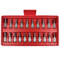 ZESTAW KLUCZY NASADOWYCH BITY ELEMENTÓW KLUCZE NASADOWE TORX 46el SK-046-01