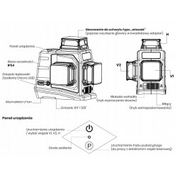 PRO LK-360.3DG LASER PŁASZCZYZNOWY KRZYŻOWY 3D 360 +AKCESORIA WALIZKA