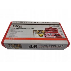 ZESTAW KLUCZY NASADOWYCH BITY ELEMENTÓW KLUCZE NASADOWE TORX 46el SK-046-01