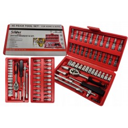ZESTAW KLUCZY NASADOWYCH BITY ELEMENTÓW KLUCZE NASADOWE TORX 46el SK-046-01