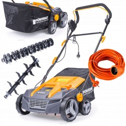 WERTYKULATOR AERATOR ELEKTRYCZNY 3w1 1500W 320mm KOSZ 30L REGULACJA 79734+P