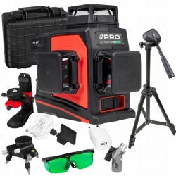PRO LK-360.3DG LASER PŁASZCZYZNOWY KRZYŻOWY 3D 360 + STATYW