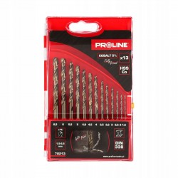 PROLINE ZESTAW WIERTEŁ DO METALU HSSCO DIN338 13 SZTUK 1.5-6.5MM 78213