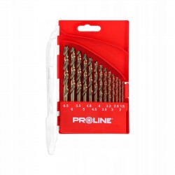 ZESTAW WIERTEŁ DO METALU HSSCO DIN338 13 SZTUK 2-8MM PROLINE 78214