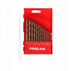 PROLINE ZESTAW WIERTEŁ DO METALU HSSCO DIN338 13 SZTUK 1.5-6.5MM 78213