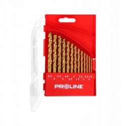 PROLINE KOMPLET WIERTEŁ DO METALU HSSTIN DIN338 13 SZTUK 1.5-6.5MM 77313