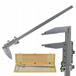 GEKO PRECYZYJNA SUWMIARKA 0-600MM 0,05 JEDNOSZCZĘKOWA WALIZKA DREWNO G01496