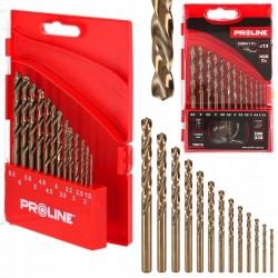 PROLINE ZESTAW WIERTEŁ DO METALU HSSCO DIN338 13 SZTUK 1.5-6.5MM 78213