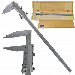 GEKO PRECYZYJNA SUWMIARKA 0-600MM 0,05 JEDNOSZCZĘKOWA WALIZKA DREWNO G01496